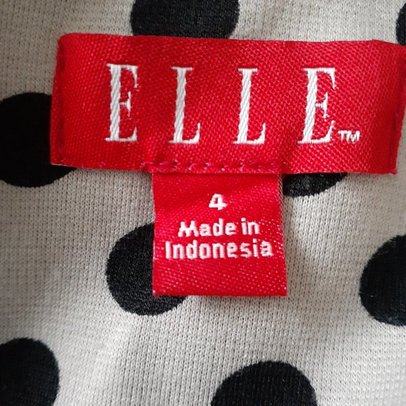 ELLE Polka Dot Peplum Dress - Size 4 - Picture 7 of 9